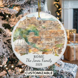 Personlig Rom Ornament, Italien Gift Julgransprydnad Keramik