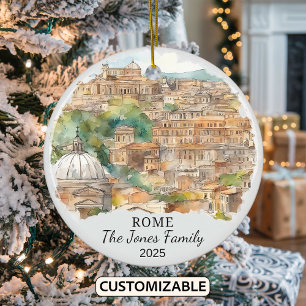 Personlig Rom Ornament, Italien Gift Julgransprydnad Keramik
