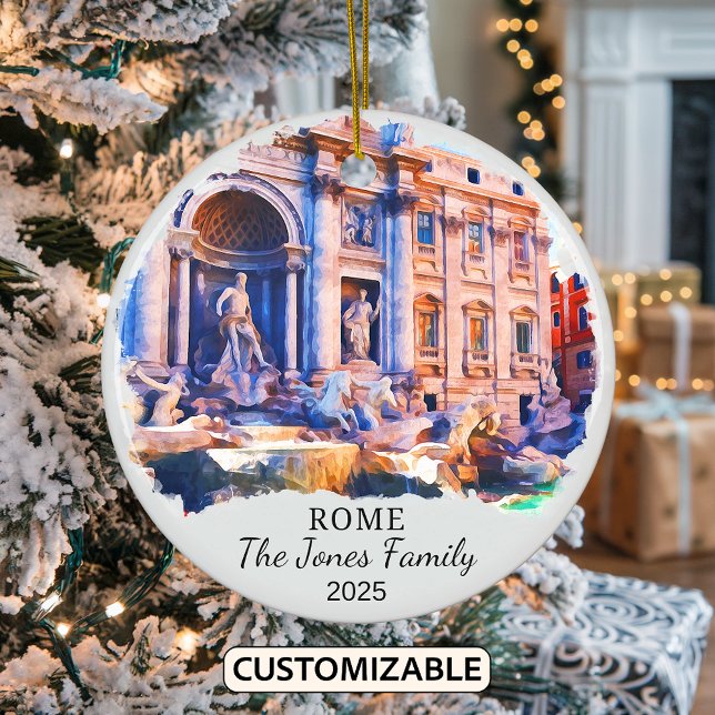 Personlig Rom Ornament, Italien Gift Julgransprydnad Keramik (Skapare uppladdad)