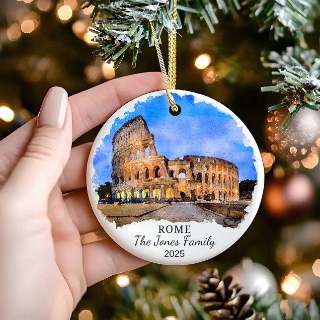 Personlig Rom Ornament, Italien Gift Julgransprydnad Keramik (Skapare uppladdad)