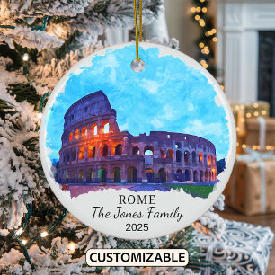 Personlig Rom Ornament, Italien Julgransprydnad Keramik