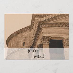 Personlig Rom Pantheon  Italienska middagen Party Inbjudningar
