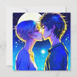 Personlig Romantic Anime par Alla hjärtans dag Kort