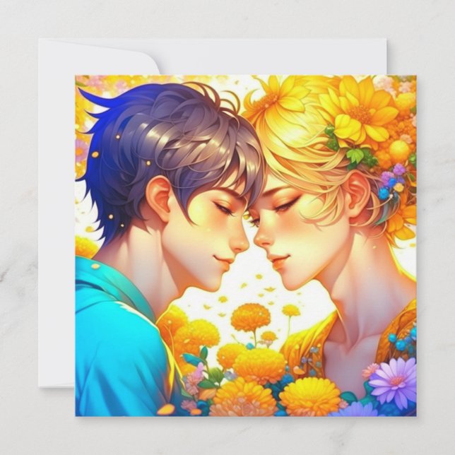 Personlig Romantic Anime par Alla hjärtans dag Kort (Framsida)