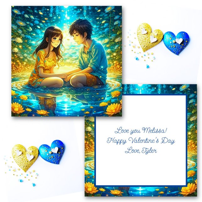 Personlig Romantic Anime par Alla hjärtans dag Kort (Skapare uppladdad)