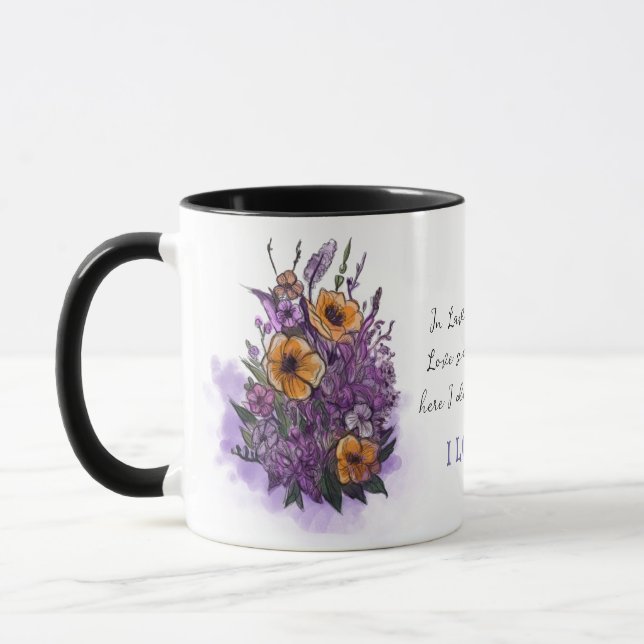 Personlig Romantic Lavender Mugg för henne (Vänster)