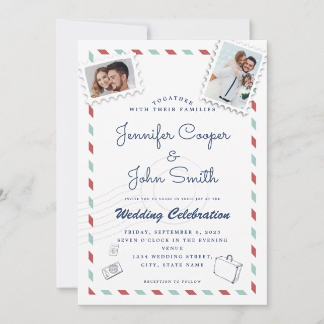 Personlig Romantic lite minimalist Bröllop Inbjudningar (Framsida)