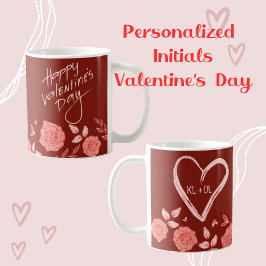 Personlig Romantic Röd ros Valentindagen Kaffemugg