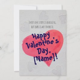 Personlig Romantic Valentine Day Card Julkort