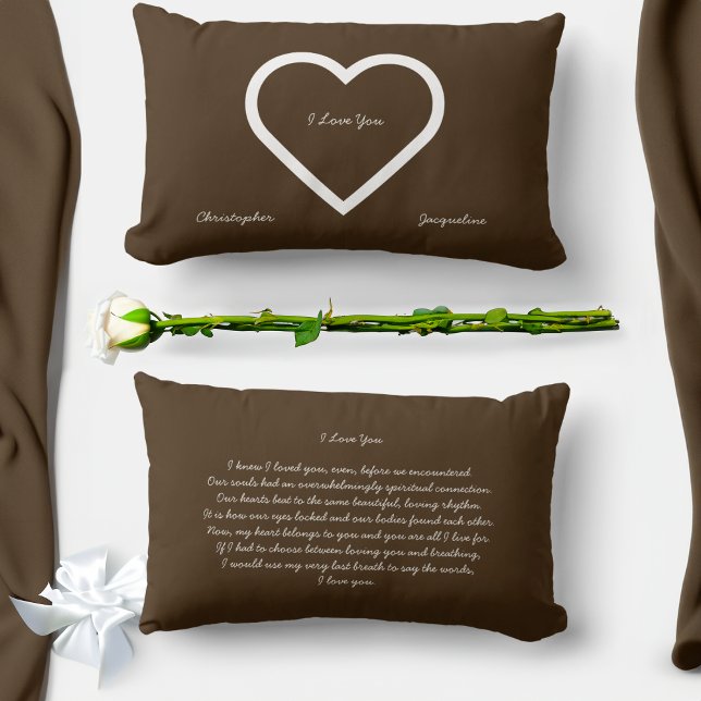 Personlig Romantic Valentines Kärlek Brev Lumbarkudde (Skapare uppladdad)
