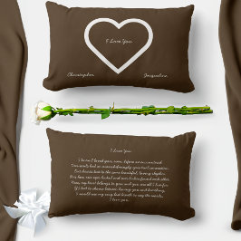 Personlig Romantic Valentines Kärlek Brev Lumbarkudde