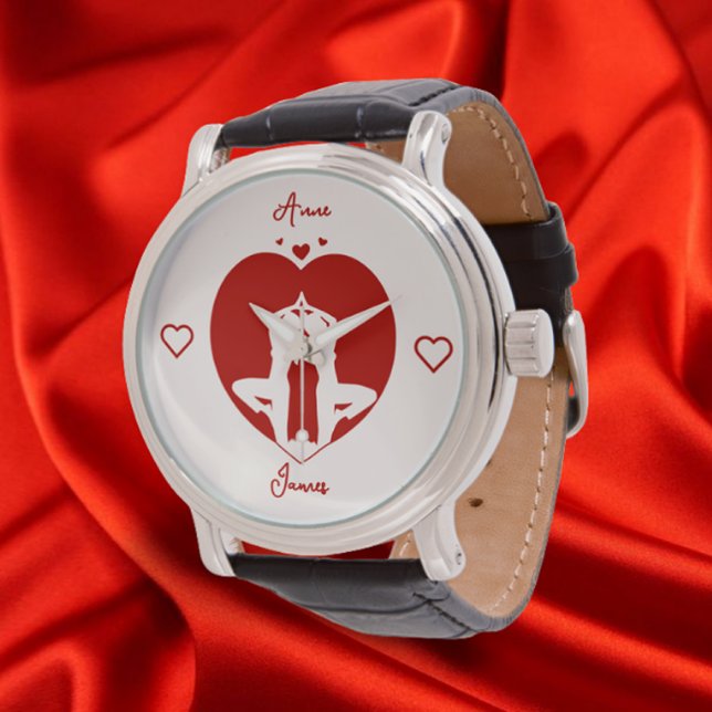 Personlig Romantic Yoga Couple eWatch Watch Armbandsur (Skapare uppladdad)