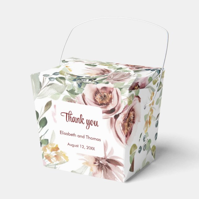 Personlig romantisk blommigt-pastel presentaskar (Framsidan Sidan)