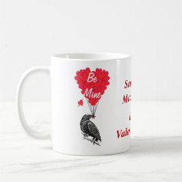 Personlig romantisk kråka Valentines day Kaffemugg