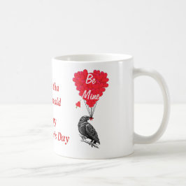 Personlig romantisk kråka Valentines day Kaffemugg