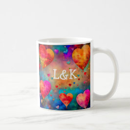 Personlig romantisk valentinepresent kaffemugg