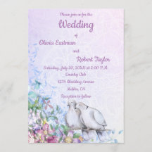 Personlig romantiska vita duvor bröllop