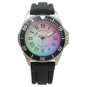 Personlig Romerska numeriska timfästningar på regn Armbandsur