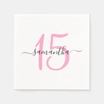 Personlig rosa 15-årsdag