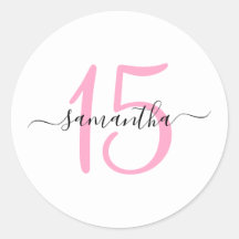 Personlig rosa 15-årsdag
