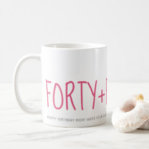 Personlig Rosa 40 Fackelöst 40:e födelsedagspresen Kaffemugg