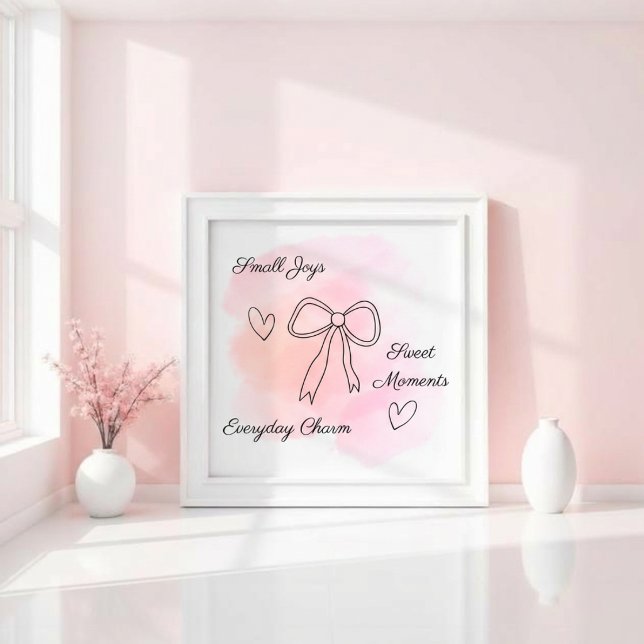 Personlig rosa akvarell Coquette väggkonst (Skapare uppladdad)