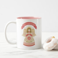 Personlig Rosa Angel Mugg