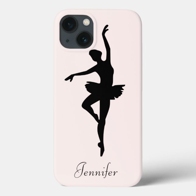 Personlig Rosa Ballerina Dance Silhouette (Baksida)