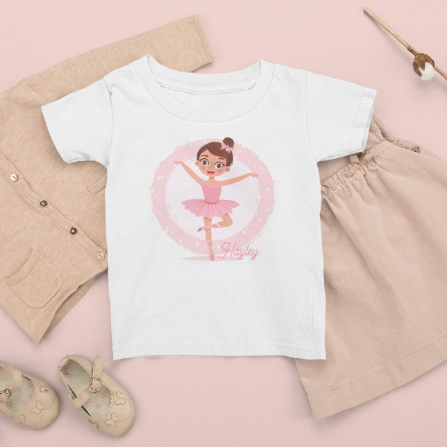 Personlig rosa Ballerina T Shirt (Skapare uppladdad)