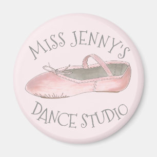 Personlig Rosa Ballet Dance Studio Teacher Magnet