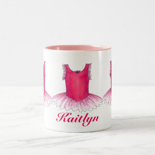 Personlig Rosa Ballet Tutu Ballerina Dance Mugg