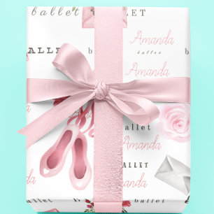 Personlig Rosa Barnbalettballerina Presentpapper