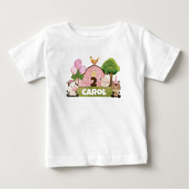 Personlig Rosa Barnyard Birthday T Shirt