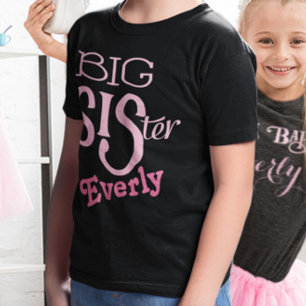 Personlig Rosa BIG-syster T-shirt