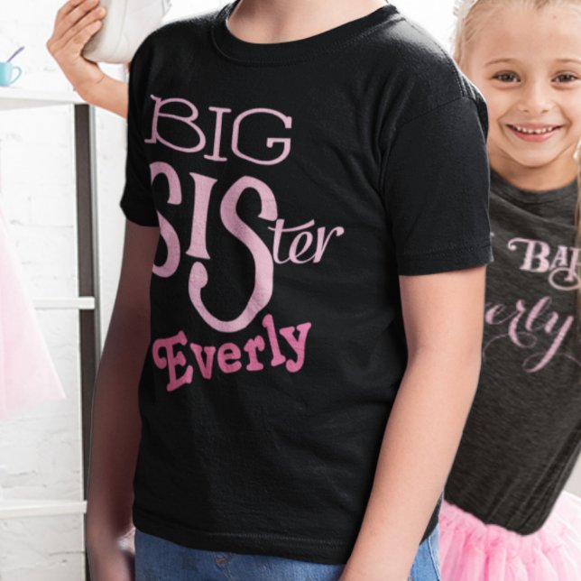 Personlig Rosa BIG-syster T-shirt (Skapare uppladdad)