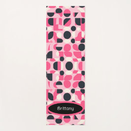 Personlig Rosa Black and White Modern Yoga Mat