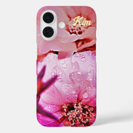 Personlig Rosa Blommäpple iphone case