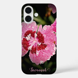 Personlig Rosa Blommäpple iphone case