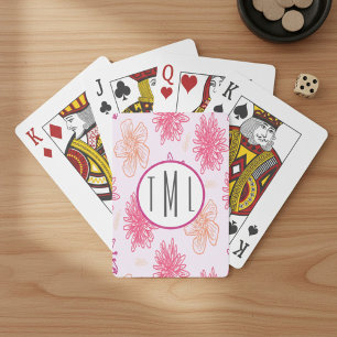 Personlig Rosa Blommig Casinokort