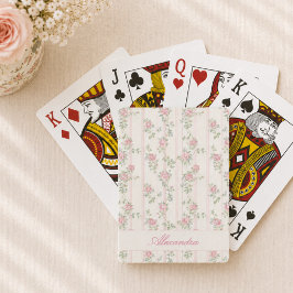 Personlig rosa blommig casinokort