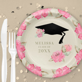 Personlig Rosa Blommigt Flickans Studentfest