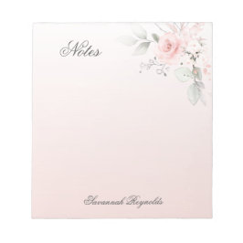 Personlig ROSA BLOMMIGT RO Anteckningsblock