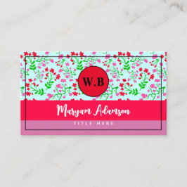 Personlig rosa blommonogram