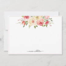 Personlig Rosa Blooms Watercolor Blommigt