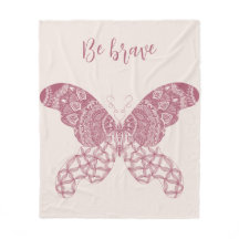 Personlig Rosa Boho Butterfly