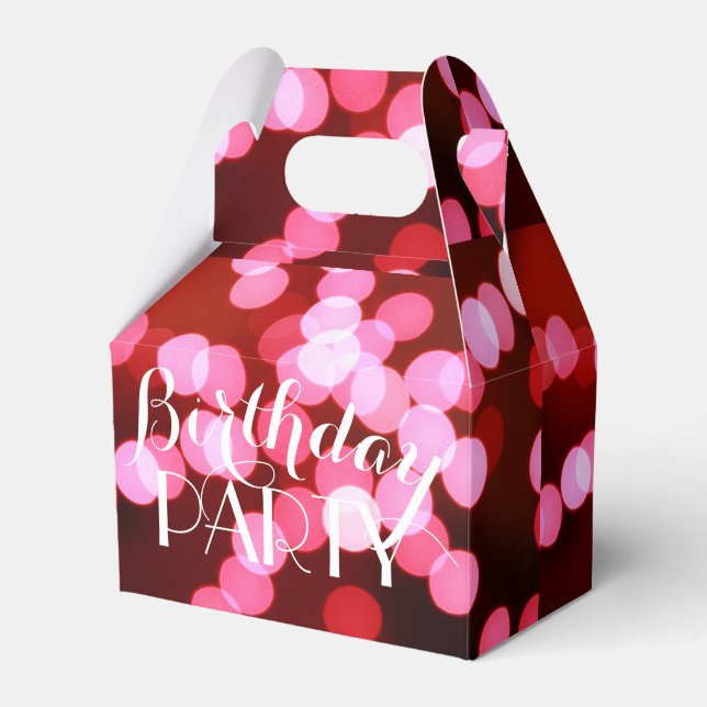 Personlig Rosa Bokeh Glitterljus Förmånslåda Presentaskar (Framsidan Sidan)