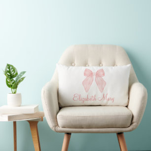 Personlig Rosa Bow coquette aestesiskt Baby Lumbarkudde