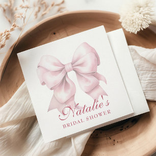 Personlig Rosa Bow Möhippa Finare Pappersservett