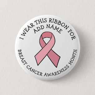 Personlig Rosa Bröstcancer Medvetenhet Knapp