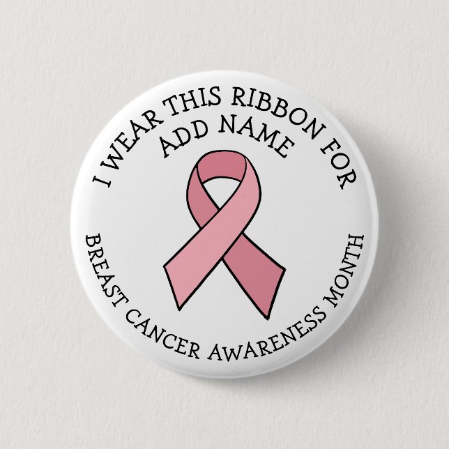 Personlig Rosa Bröstcancer Medvetenhet  Knapp (Framsida)